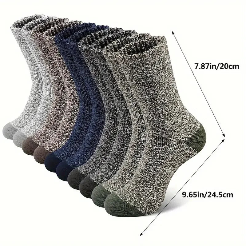 M&T Wear - 5 Pairs Super Thick Thermal Merino Wool Hiking Socks