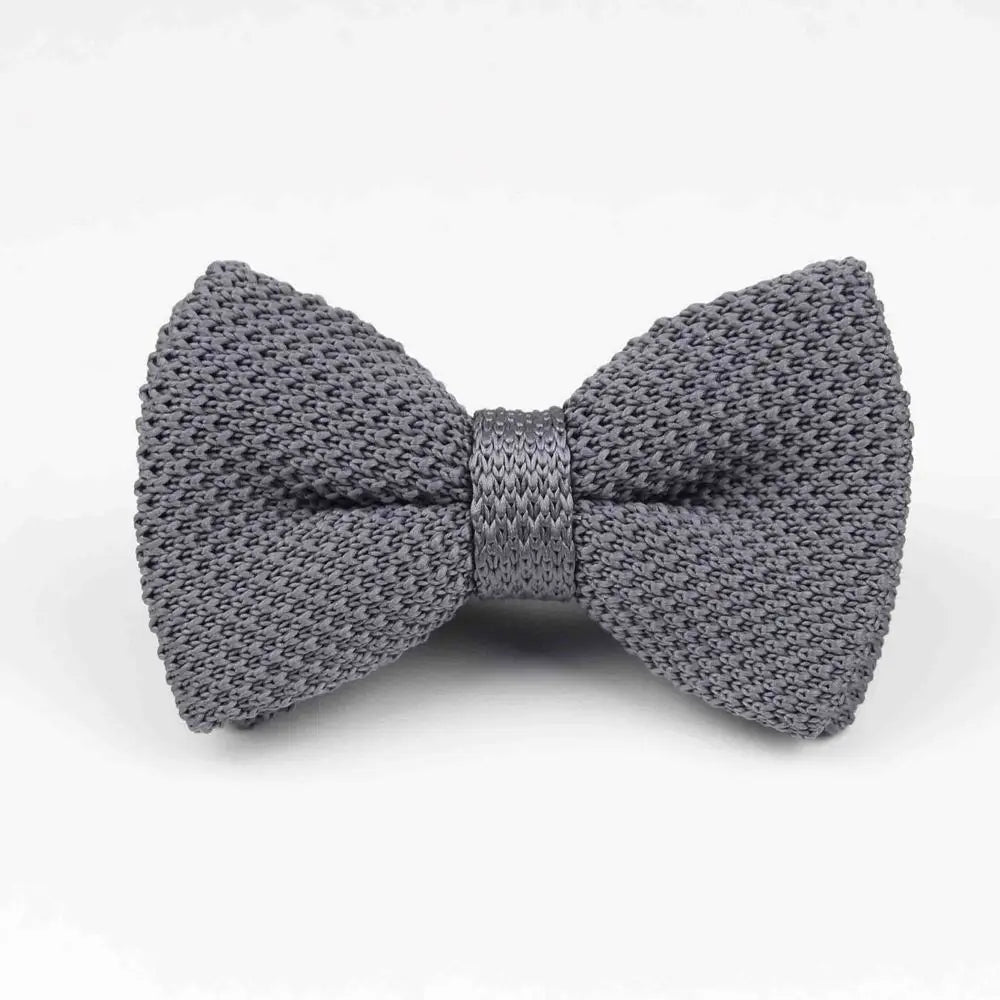 M&T Wear - Knitted Solid Color Tuxedo Bow Tie (Single/Double Deck)