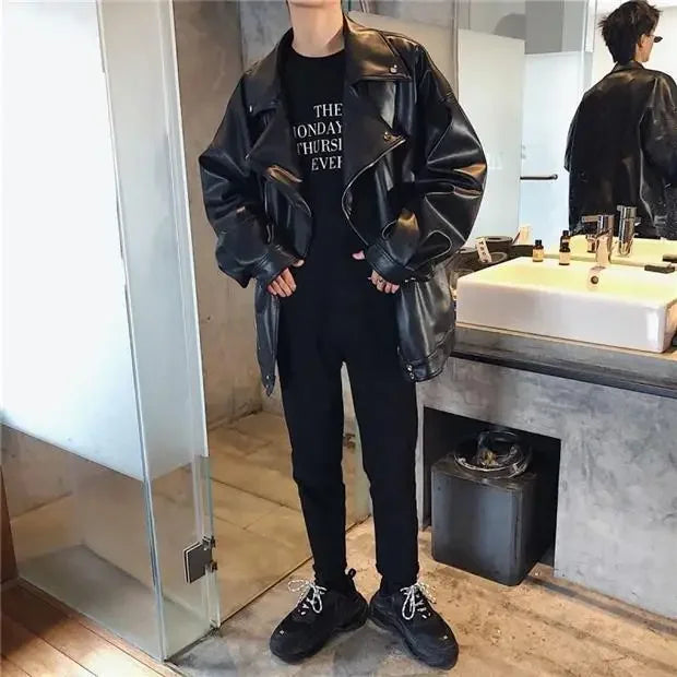 M&T Wear - Trendy Leather Jacket for Men Casual Man Coat Korean Reviews Many Fast Delvery Stylish Harajuku Y2k Cold Vintage New In Deals