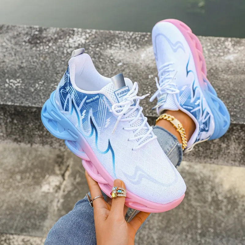 M&T Wear - Women Sports Shoes Breathable Lightweight Sneakers Anti-slip Flats Outdoor Running Walking Shoes Female Vulcanized Shoes