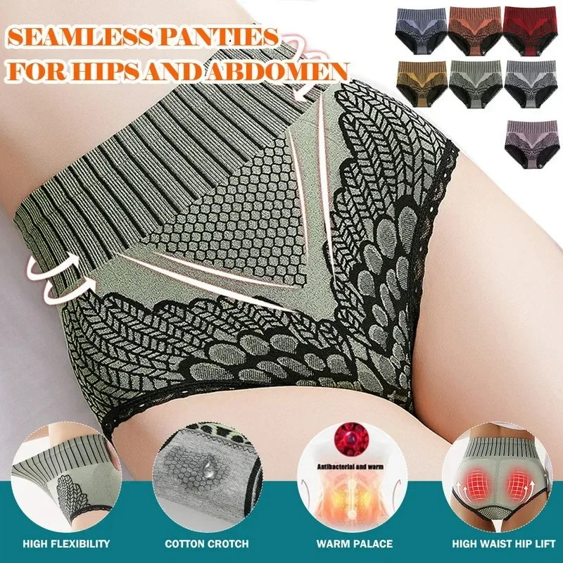 M&T Wear - Women Seamless Panties Underwear Female High Waist Brief Hip Lift Breathable Underpants Sexy Lingerie Body Shaper