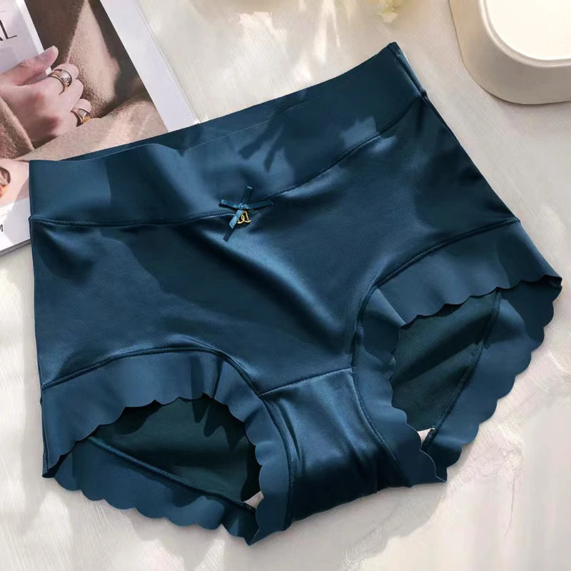 M&T Wear - Silk Panties Nice Briefs Soft Underwear Women's Mid rise Elegance Girls Sexy Lingerie