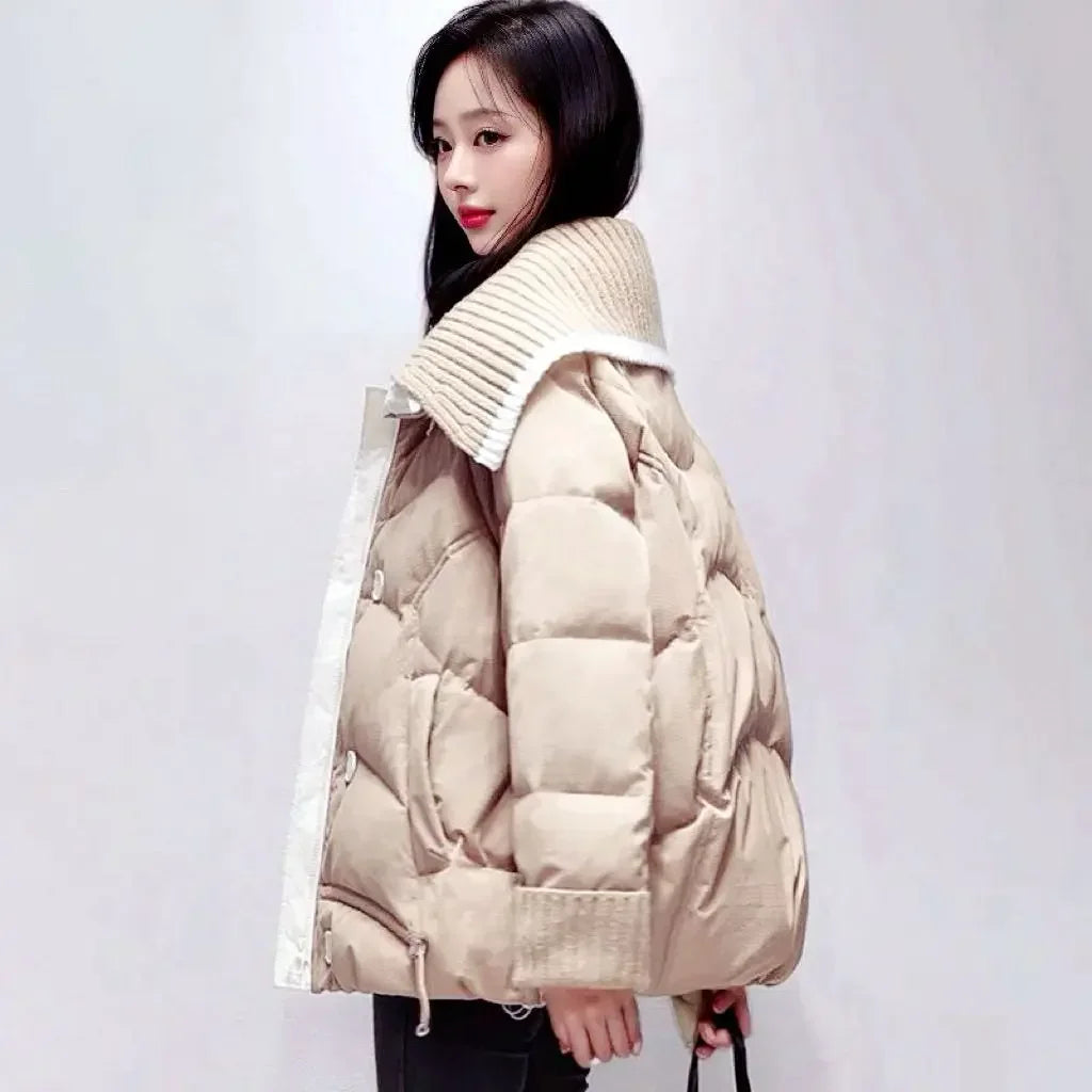 M&T Wear - Quilted Jackets Zip-up Padded Cotton Coats for Women Short Warm Winter on Sale Loose Casual Parkas Woman Great Clothes 2024 Hot