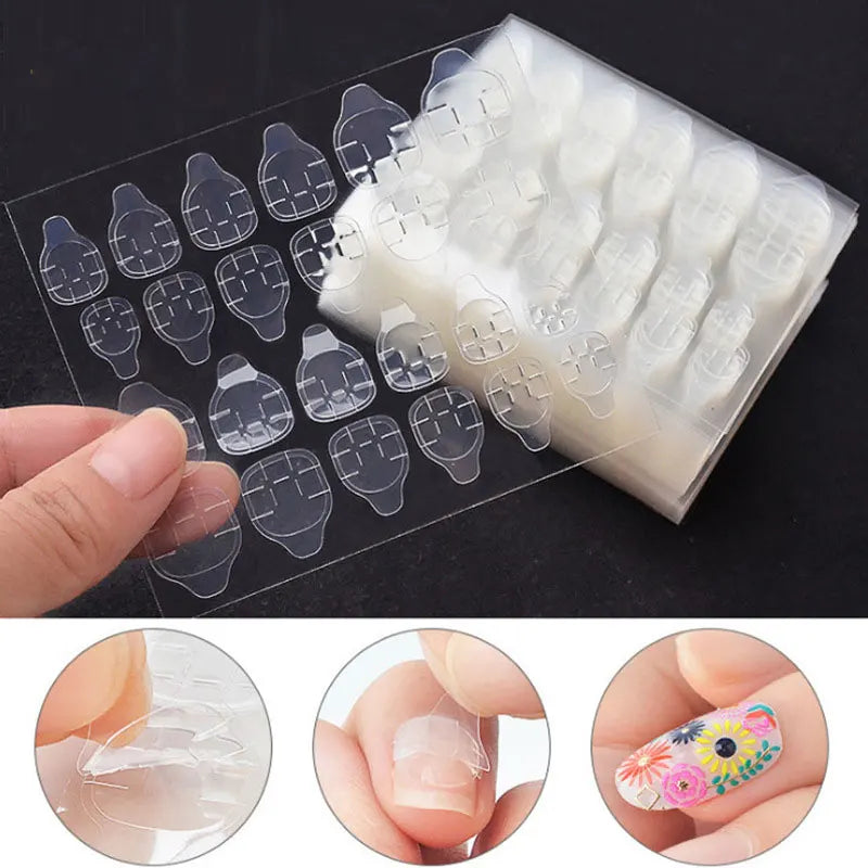 M&T Wear - 240pcs Double-Sided Nail Adhesive Tabs | Clear Press-On Nail Glue Pads