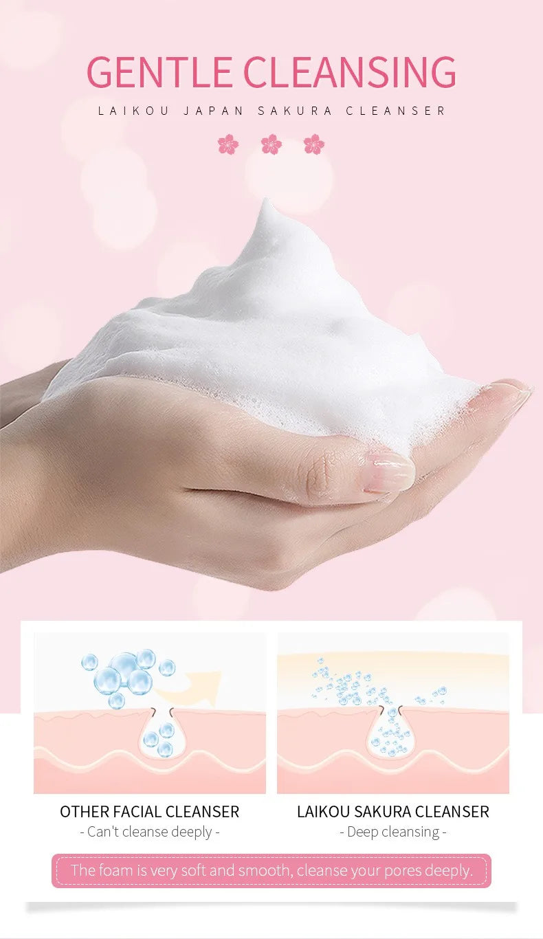 M&T Wear – Sakura Facial Cleanser 50g Deep Cleansing & Brightening Foam