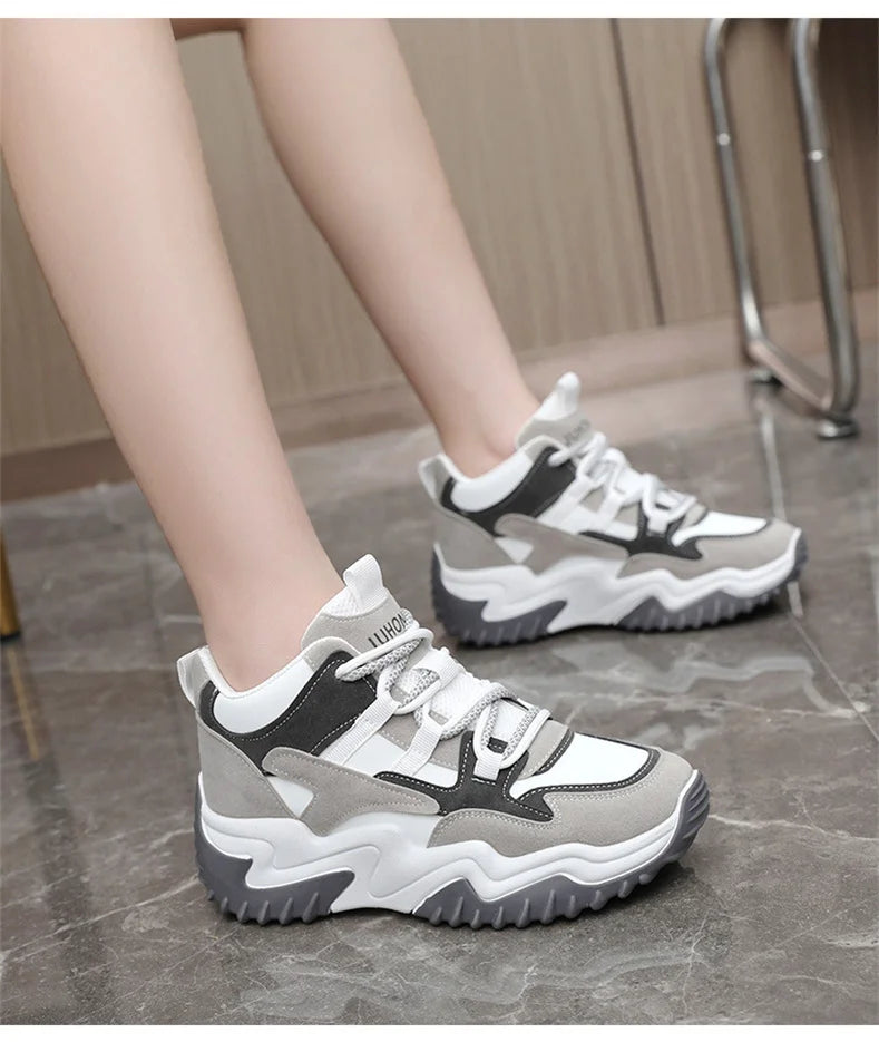 M&T Wear - Breathable Mesh Casual Shoes Woman Heels Loafers