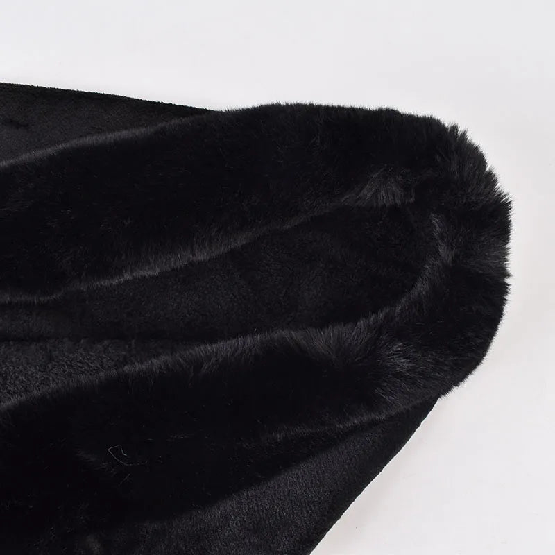 M&T Wear - Winter New Solid Color Shawl Warm Women's Wool Neck Scarf Shawl Dual purpose Thickened Dress Shawl