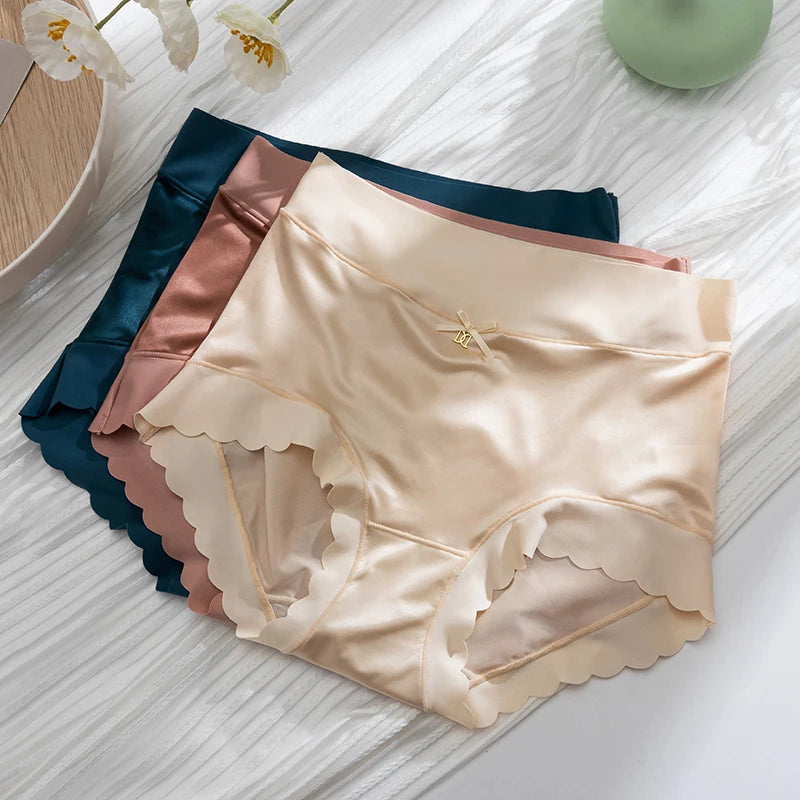M&T Wear - Silk Panties Nice Briefs Soft Underwear Women's Mid rise Elegance Girls Sexy Lingerie
