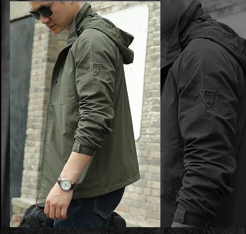 M&T Wear - Men's Outdoor Hiking Camping Jackets Waterproof Hooded Windbreaker Coat Autumn New Casual Jacket Tactics Military Jacket Men 6XL