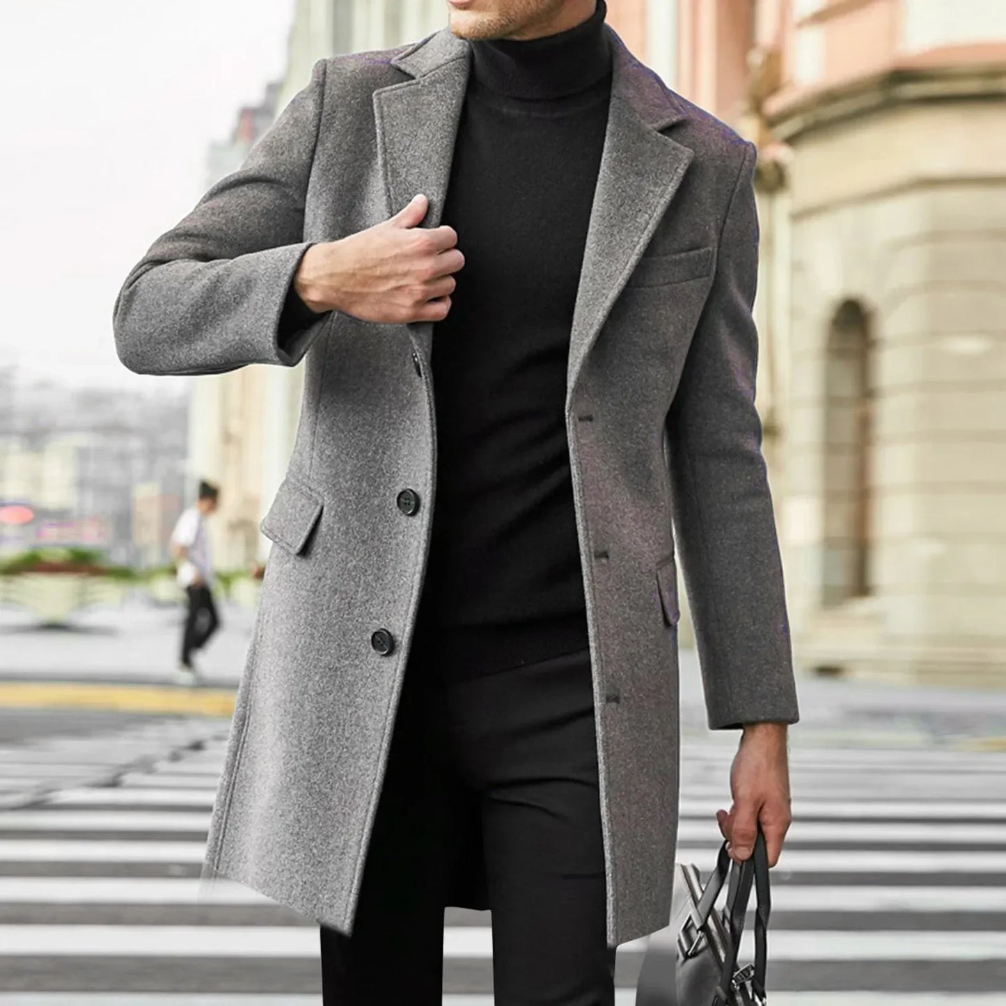M&T Wear - Men’s Autumn & Winter Woolen Coat – Casual Business Jacket