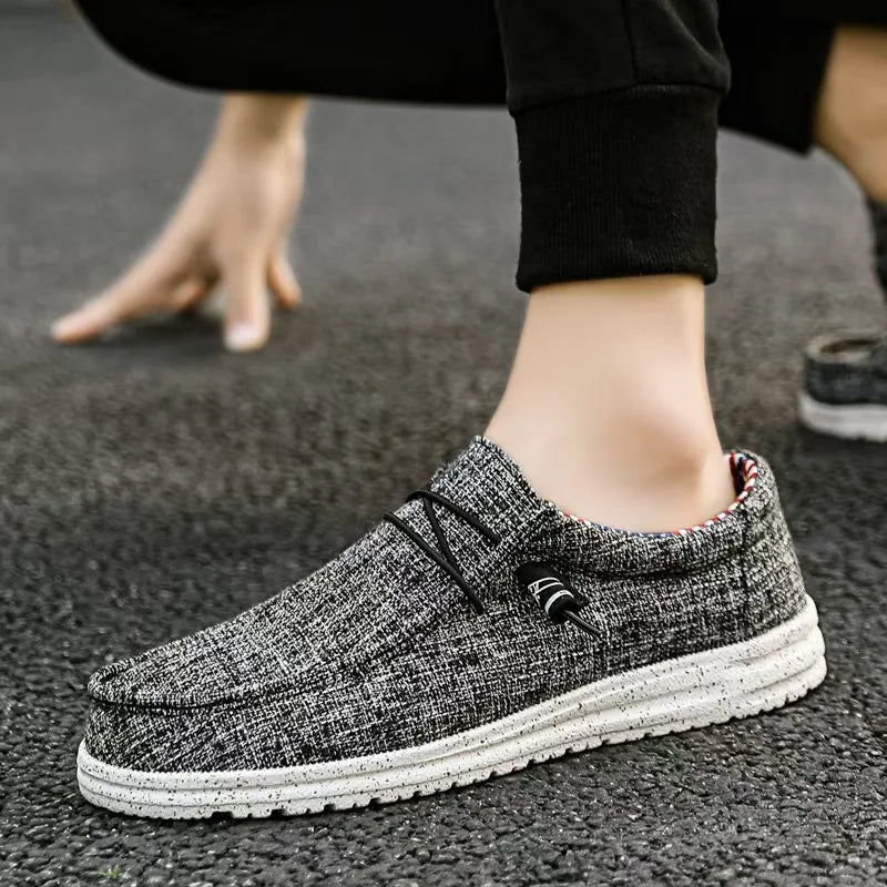 M&T Wear - Men's Casual Shoes Lightweight Loafers Soft man Canvas Shoes Vulcanized Shoes for men Driving Flat Shoe Slip-on Outdoor Sneakers