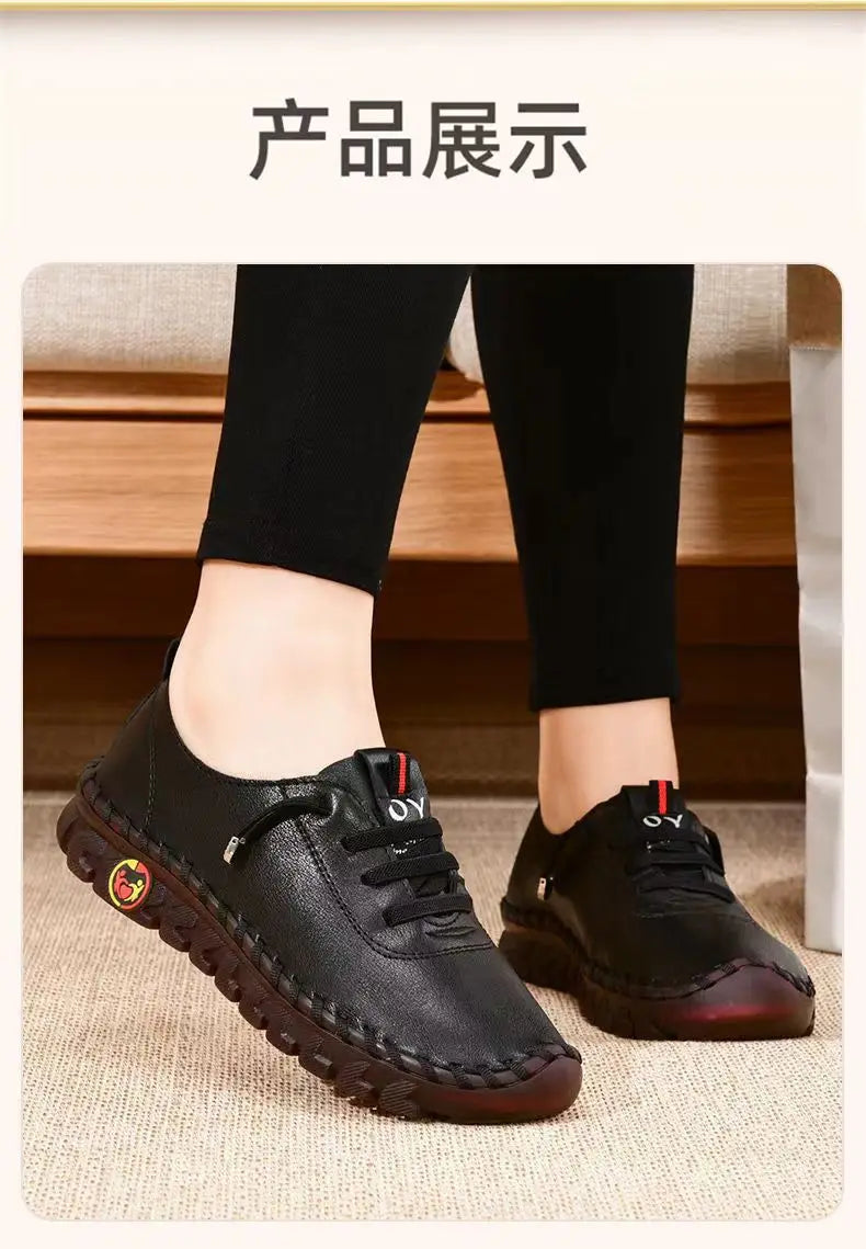 M&T Wear - Women's Flat Shoes New Orthopedic Loafers Woman Moccasins Stitched Slip On Ballet Flats For Women Nurse Shoes Medical