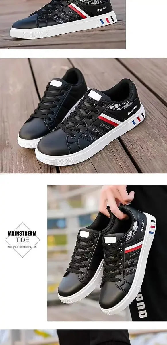 M&T Wear - Men Sneakers Casual Shoes Men Flats Zapatillas Hombre Lightweight Pu Leather Breathable Shoe Mens White Sports Tenis Shoes
