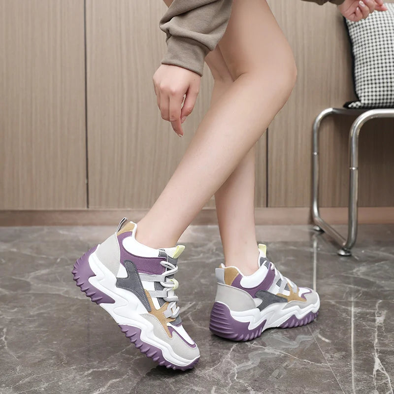 M&T Wear - Breathable Mesh Casual Shoes Woman Heels Loafers