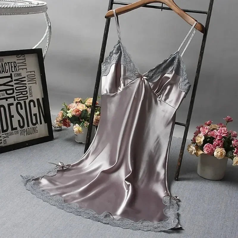 M&T Wear - Sexy Lace Patchwork Camisole Lingerie Nighty Wedding Dress Sleep Wear Nightdress Clothes Women's Nightgowns Sexy Nightwear