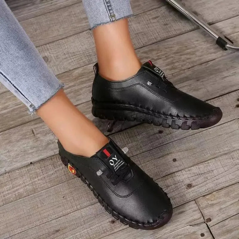 M&T Wear - Women's Flat Shoes New Orthopedic Loafers Woman Moccasins Stitched Slip On Ballet Flats For Women Nurse Shoes Medical