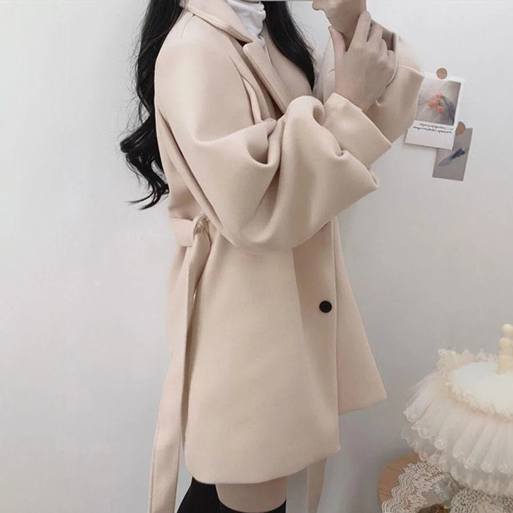 M&T Wear - Elegant Essential Single Button Overcoat for Women