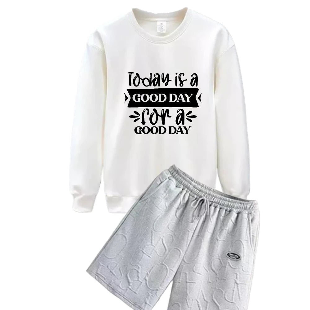 M&T Wear - Men's Suits 2025 Autumn Luxury Men's Clothing Sports Gym Sets Men Tracksuit Outdoor Sportswear Long Sleeves T-shirts+Shorts Sets