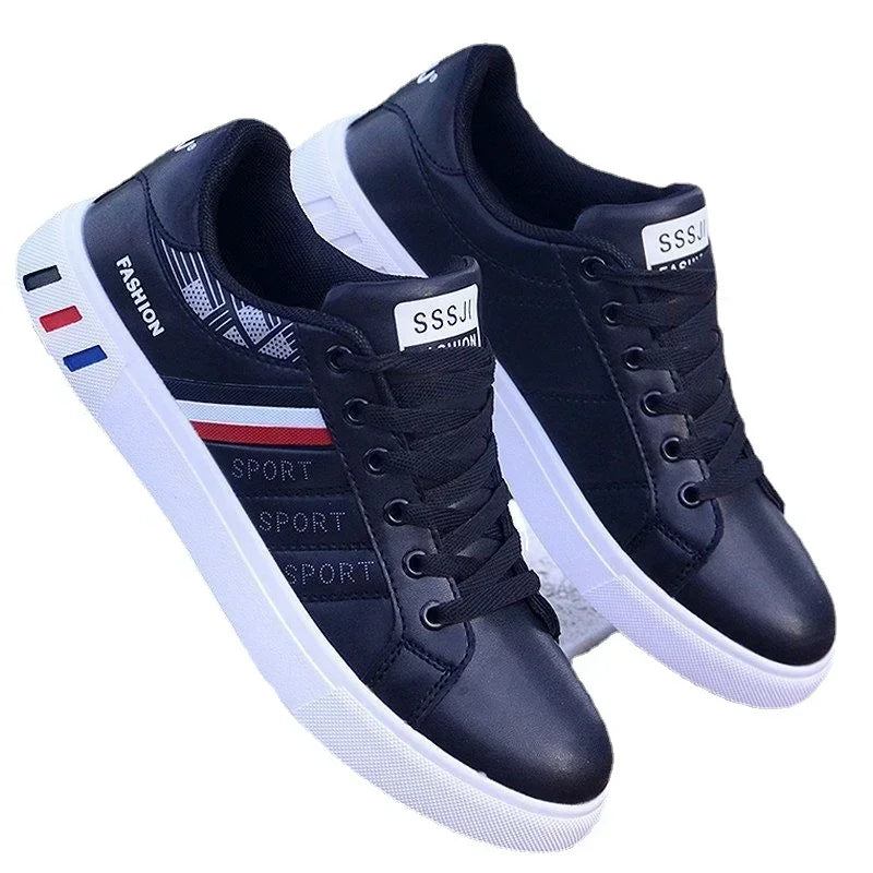 M&T Wear - Men Sneakers Casual Shoes Men Flats Zapatillas Hombre Lightweight Pu Leather Breathable Shoe Mens White Sports Tenis Shoes