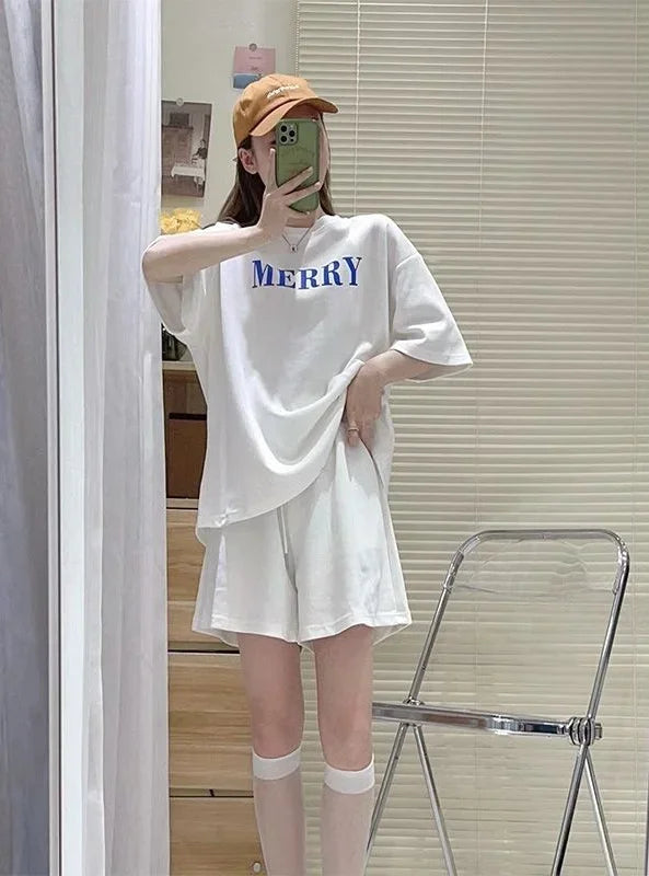 M&T Wear - Casual Tracksuit Woman Shorts Stylish Short Sets for Women 2 Pieces Classic Summer Fashion 2024 Top and Bottom New in Matching
