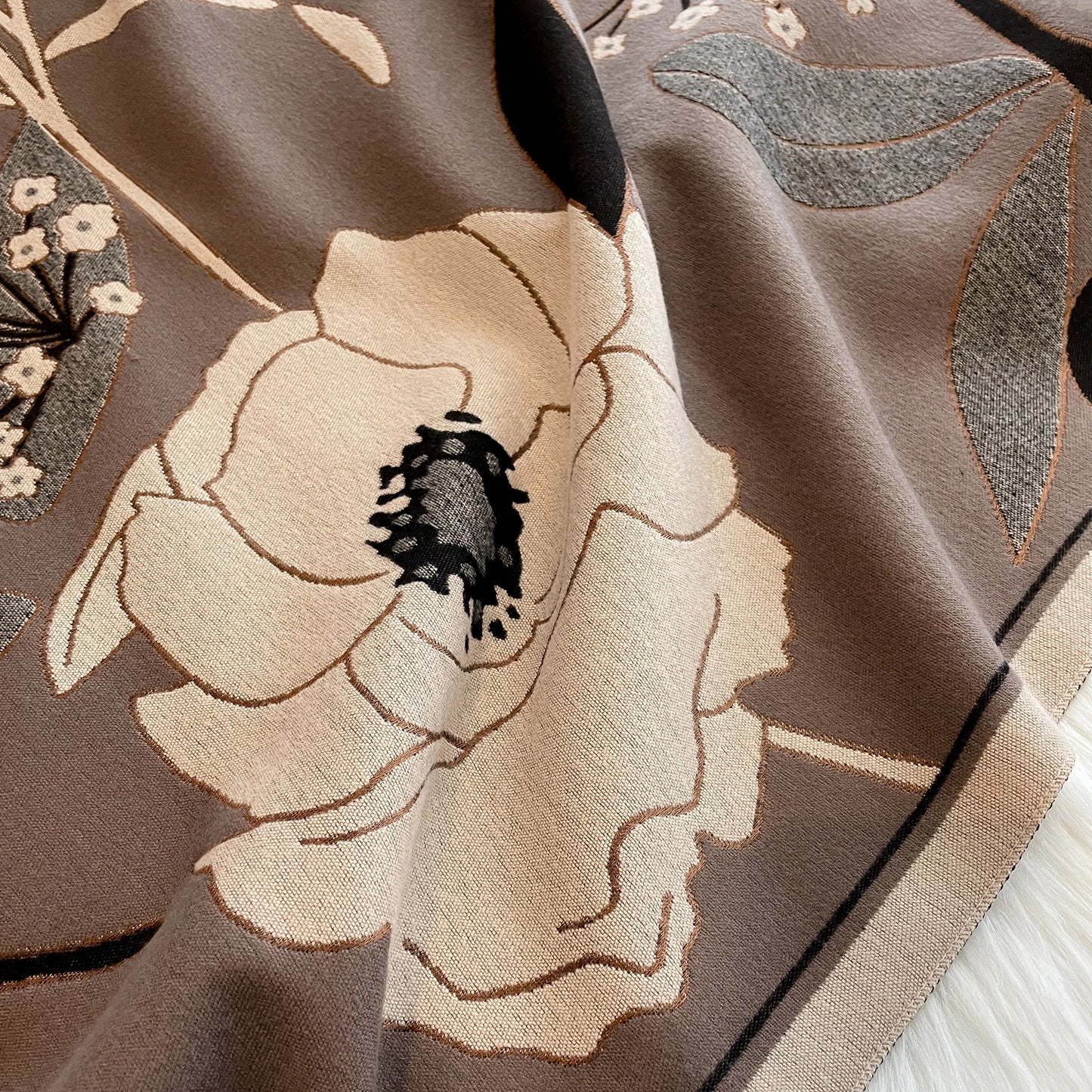 M&T Wear - Shawl Pashmina Thick Winter Warm Blanket Poncho Stoles Print Cashmere Scarf Women Travel Wraps Bufanda Female 2023 Luxury