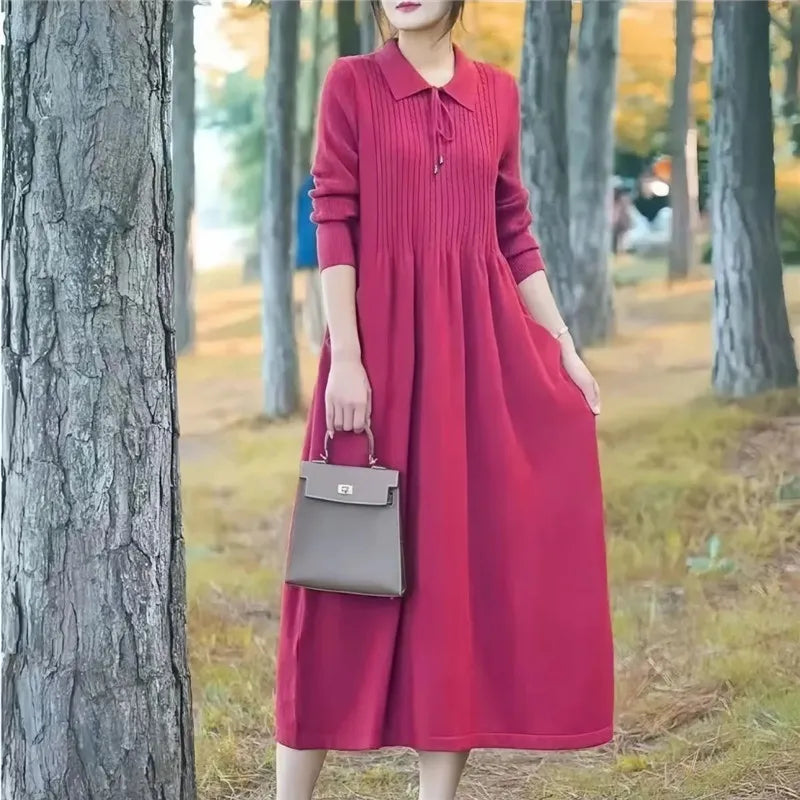 M&T Wear - Versatile Long Knitted Sweater Dress