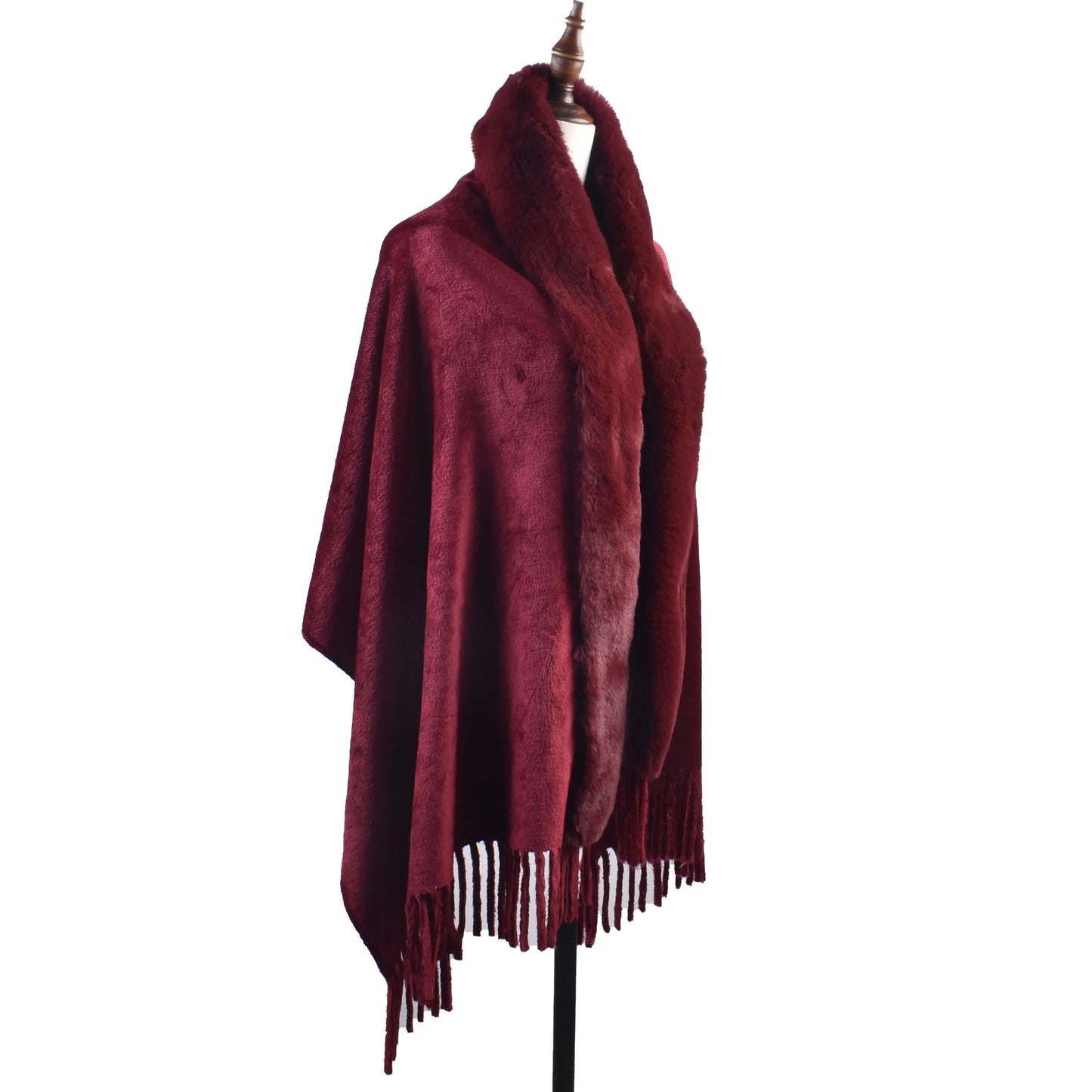 M&T Wear - Winter New Solid Color Shawl Warm Women's Wool Neck Scarf Shawl Dual purpose Thickened Dress Shawl