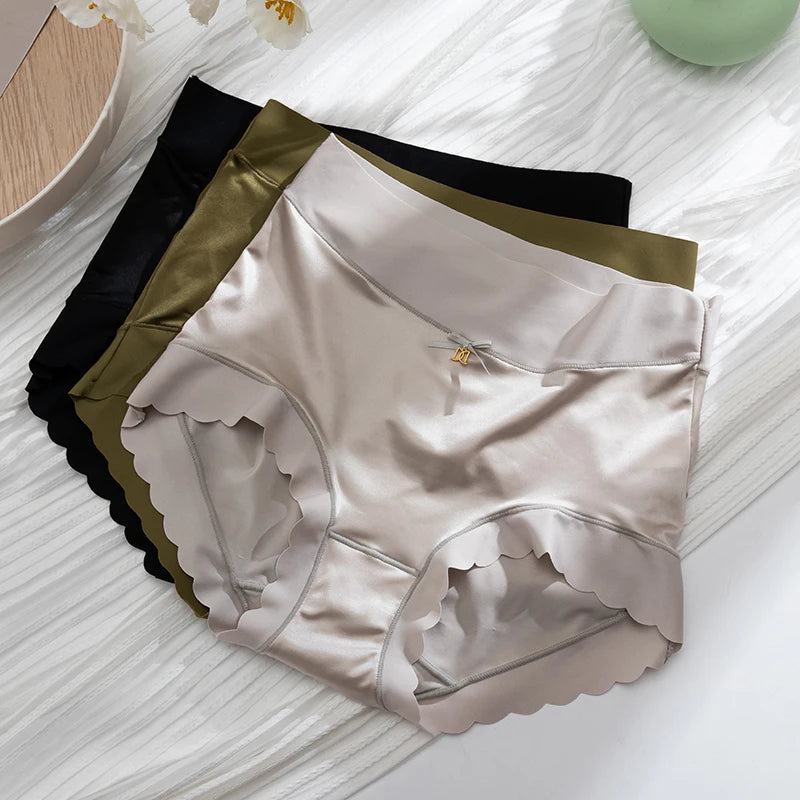 M&T Wear - Silk Panties Nice Briefs Soft Underwear Women's Mid rise Elegance Girls Sexy Lingerie