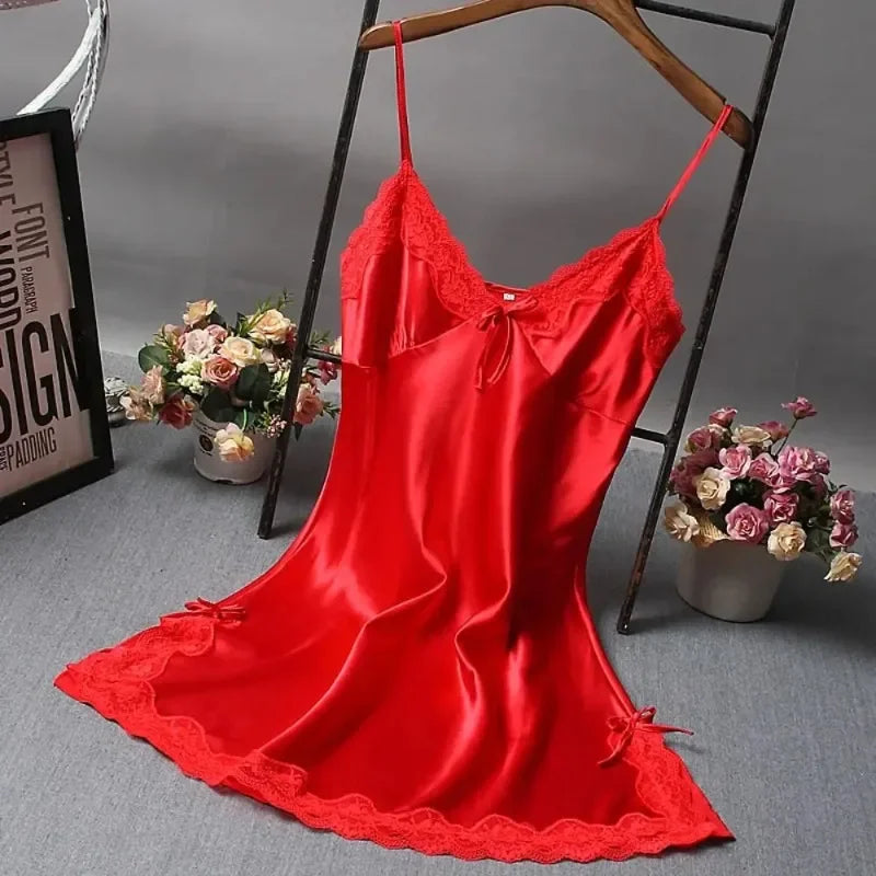 M&T Wear - Sexy Lace Patchwork Camisole Lingerie Nighty Wedding Dress Sleep Wear Nightdress Clothes Women's Nightgowns Sexy Nightwear