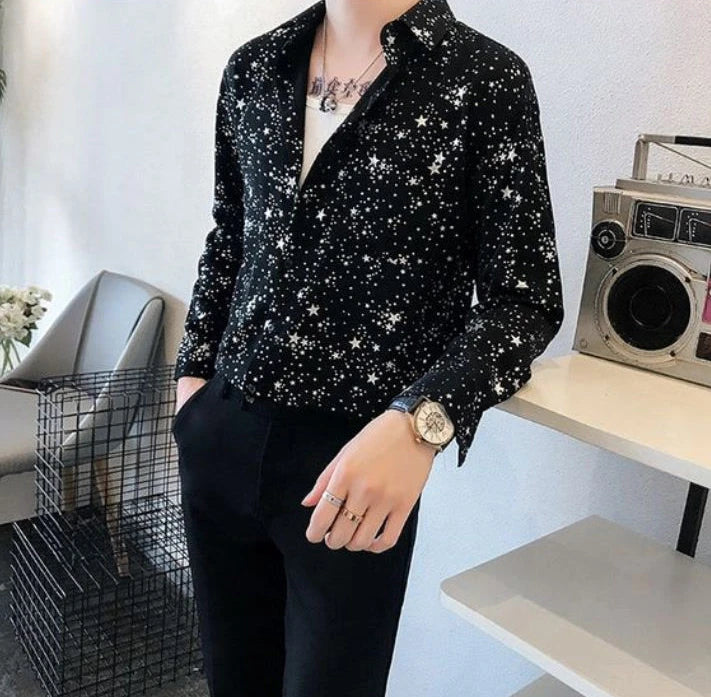 M&T Wear - Man Shirt Black Funny With Print Graphic Printed Shirts