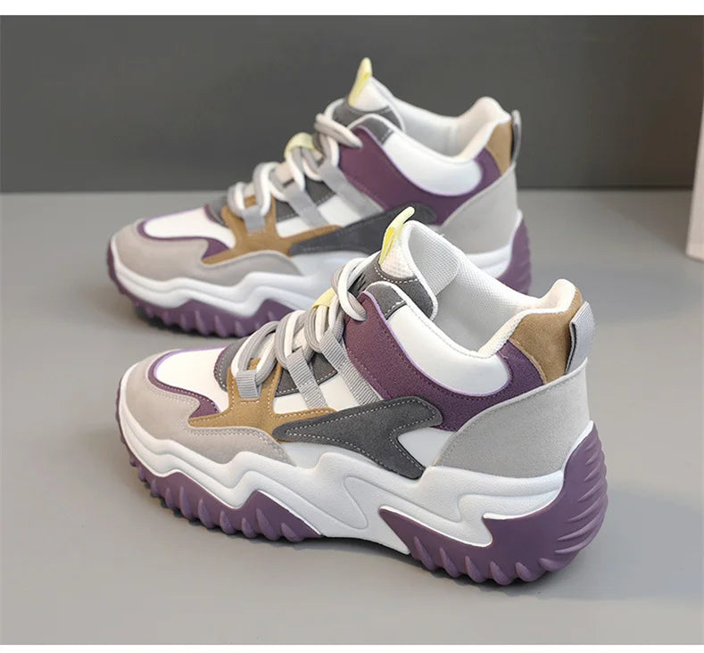 M&T Wear - Breathable Mesh Casual Shoes Woman Heels Loafers