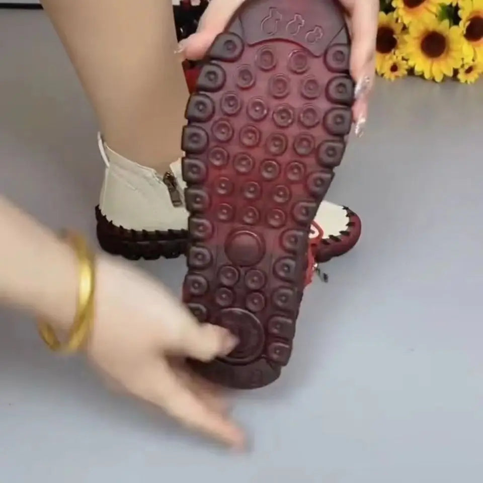 M&T Wear - Women's Flat Shoes New Orthopedic Loafers Woman Moccasins Stitched Slip On Ballet Flats For Women Nurse Shoes Medical