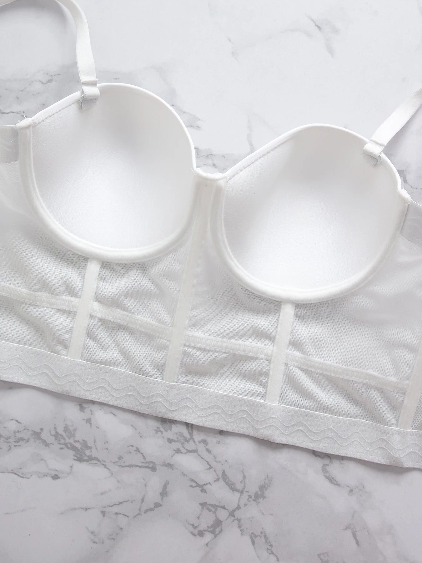 M&T Wear - Breathable Bra Buckle Style Design Adjustable Size Solid Color Simplicity Elegant Comfortable New Shoulder Strap Gauze Bra