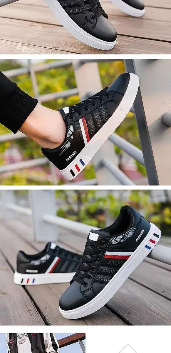 M&T Wear - Men Sneakers Casual Shoes Men Flats Zapatillas Hombre Lightweight Pu Leather Breathable Shoe Mens White Sports Tenis Shoes