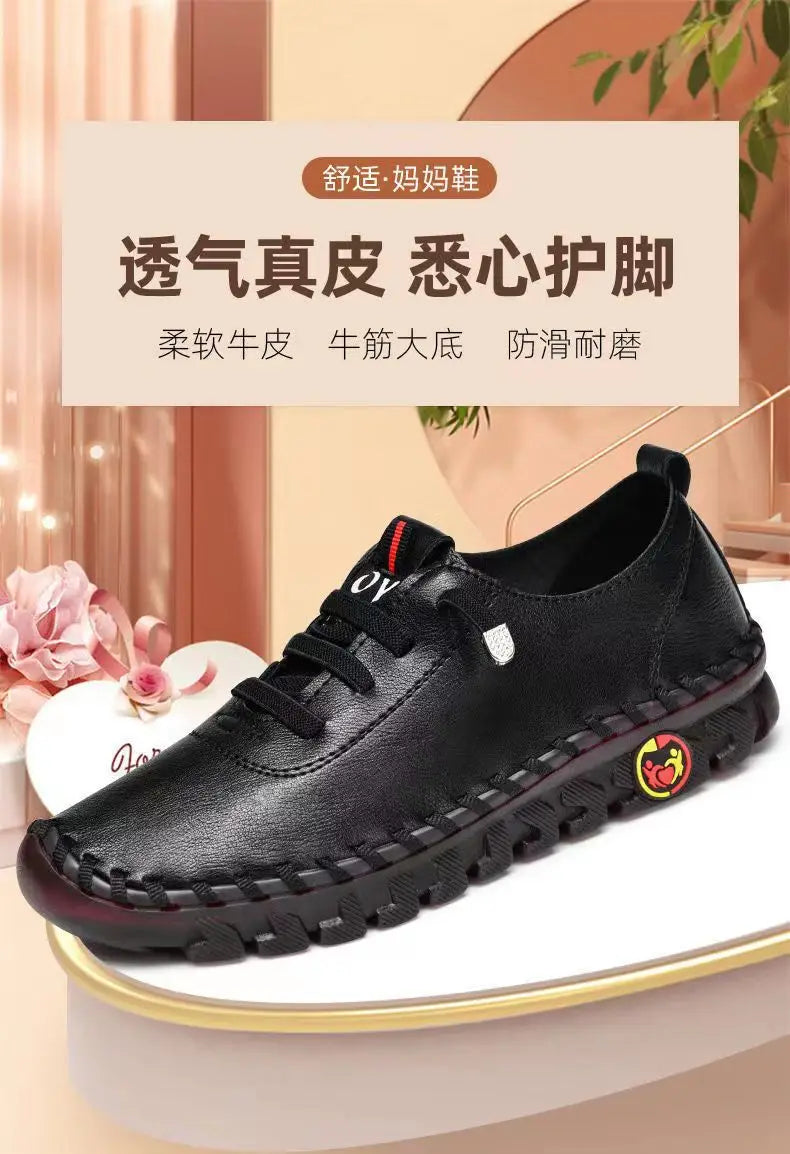 M&T Wear - Women's Flat Shoes New Orthopedic Loafers Woman Moccasins Stitched Slip On Ballet Flats For Women Nurse Shoes Medical