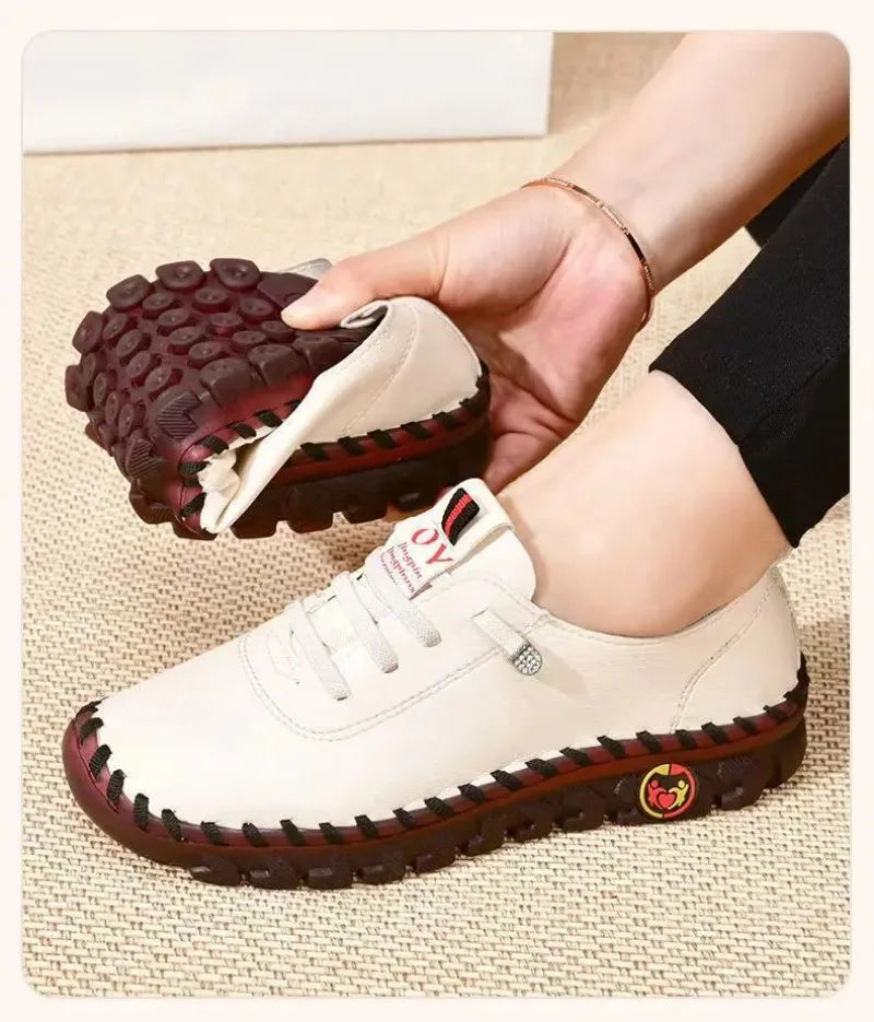 M&T Wear - Women's Flat Shoes New Orthopedic Loafers Woman Moccasins Stitched Slip On Ballet Flats For Women Nurse Shoes Medical