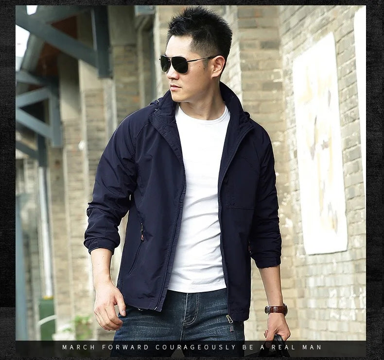 M&T Wear - Men's Outdoor Hiking Camping Jackets Waterproof Hooded Windbreaker Coat Autumn New Casual Jacket Tactics Military Jacket Men 6XL