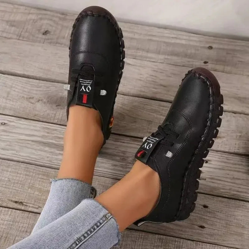 M&T Wear - Women's Flat Shoes New Orthopedic Loafers Woman Moccasins Stitched Slip On Ballet Flats For Women Nurse Shoes Medical