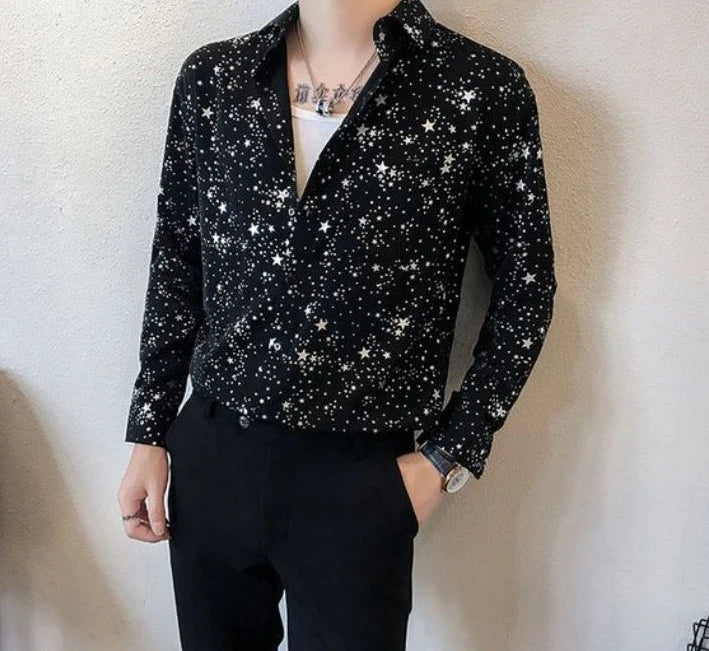 M&T Wear - Man Shirt Black Funny With Print Graphic Printed Shirts