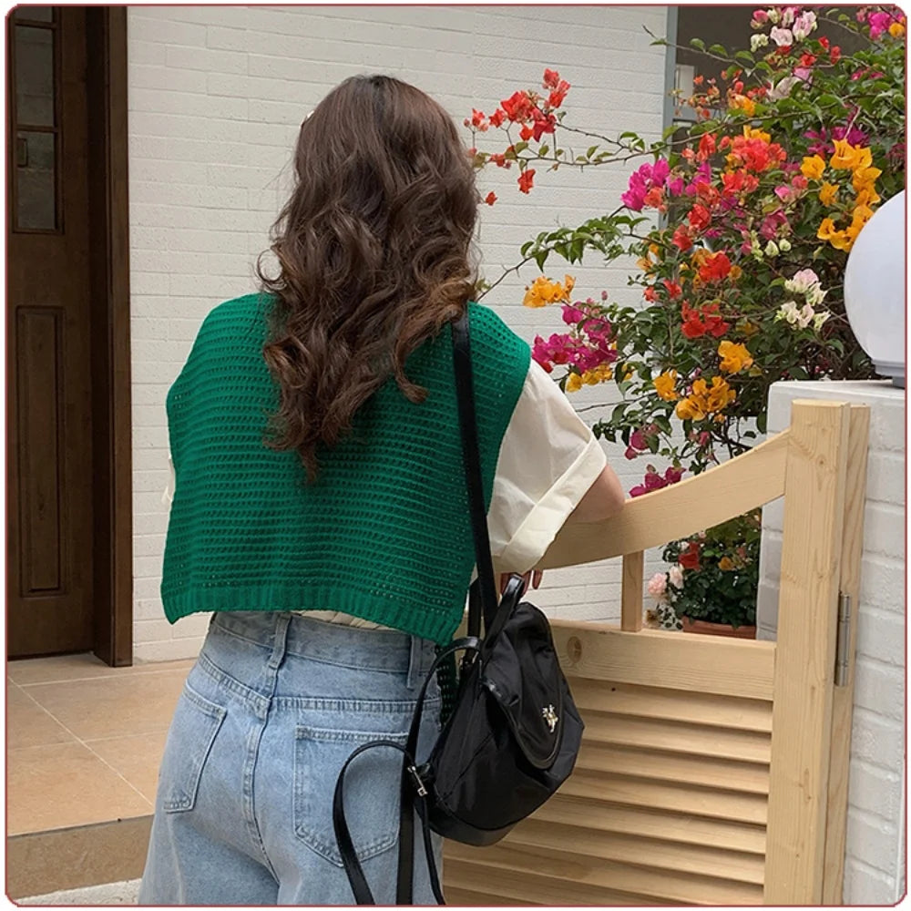 M&T Wear - Korean Knitted Shawl Winter Air Conditioning Fake Collar Neck Guard Knit Thin Knotted Cape Shoulder Warm Scarf For Women