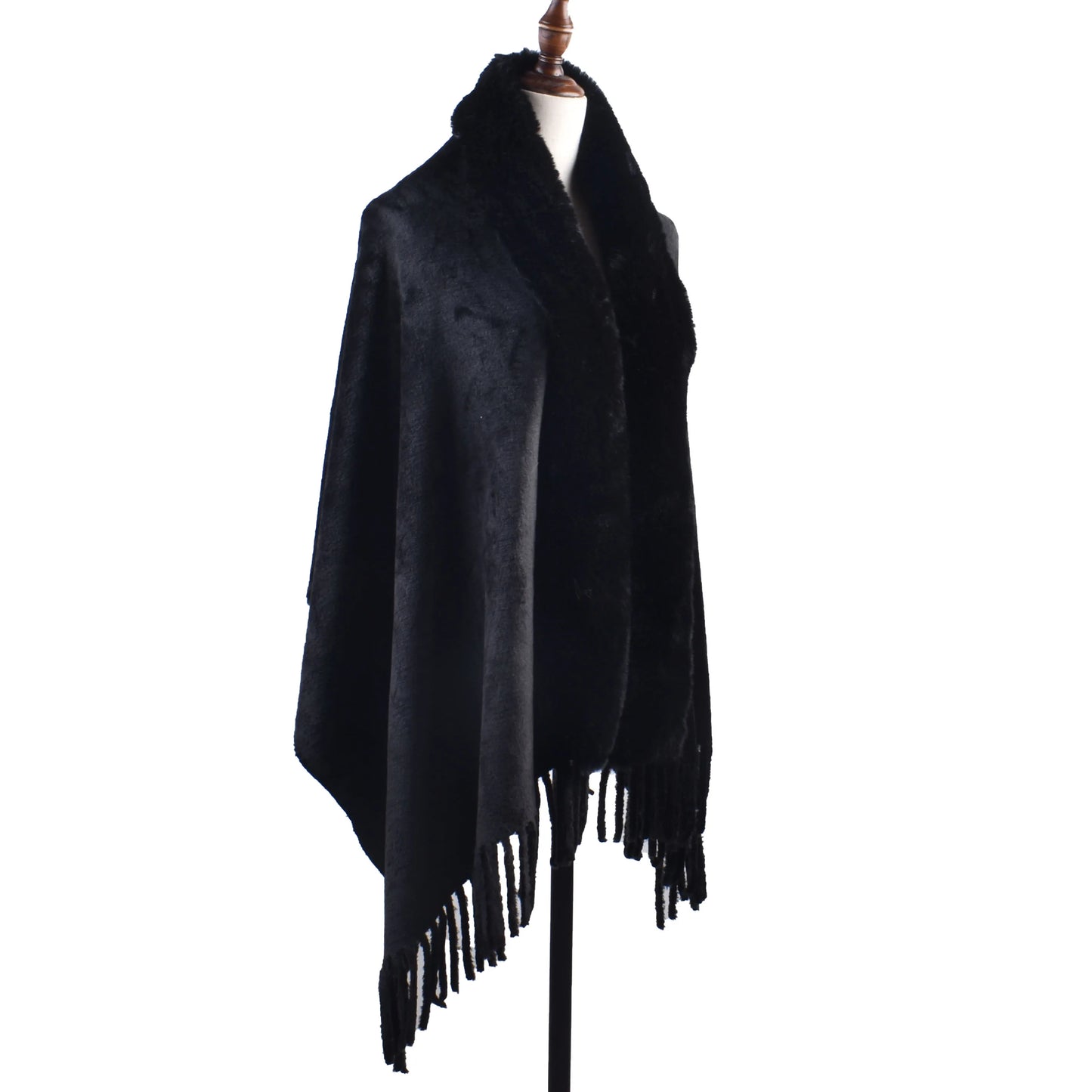 M&T Wear - Winter New Solid Color Shawl Warm Women's Wool Neck Scarf Shawl Dual purpose Thickened Dress Shawl