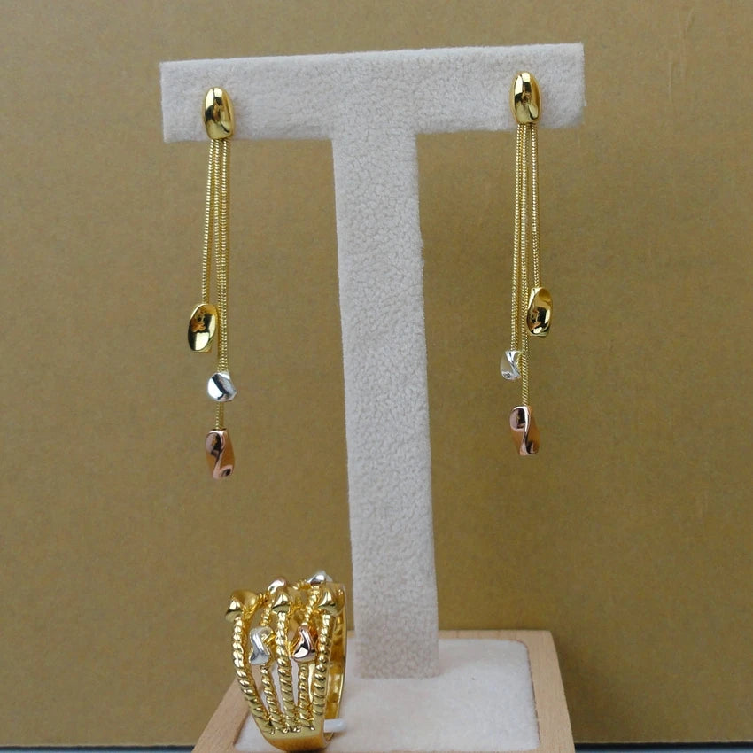 M&T Wear - Dubai 4-Piece Women's Jewelry Set, Necklace, Bracelet, Earrings & Ring