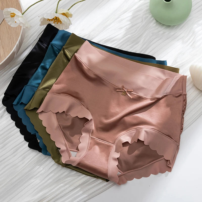 M&T Wear - Silk Panties Nice Briefs Soft Underwear Women's Mid rise Elegance Girls Sexy Lingerie