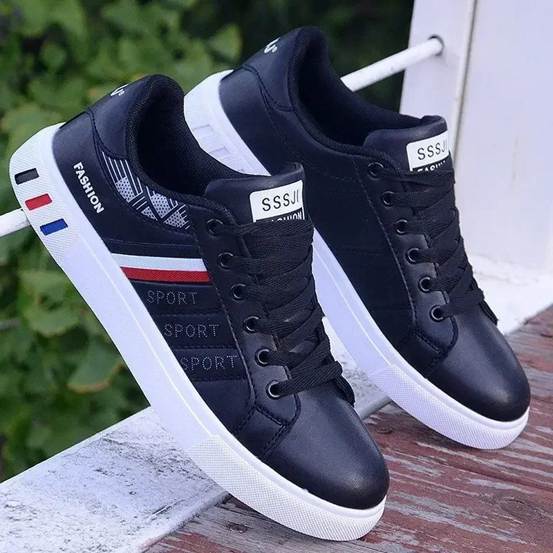 M&T Wear - Men Sneakers Casual Shoes Men Flats Zapatillas Hombre Lightweight Pu Leather Breathable Shoe Mens White Sports Tenis Shoes