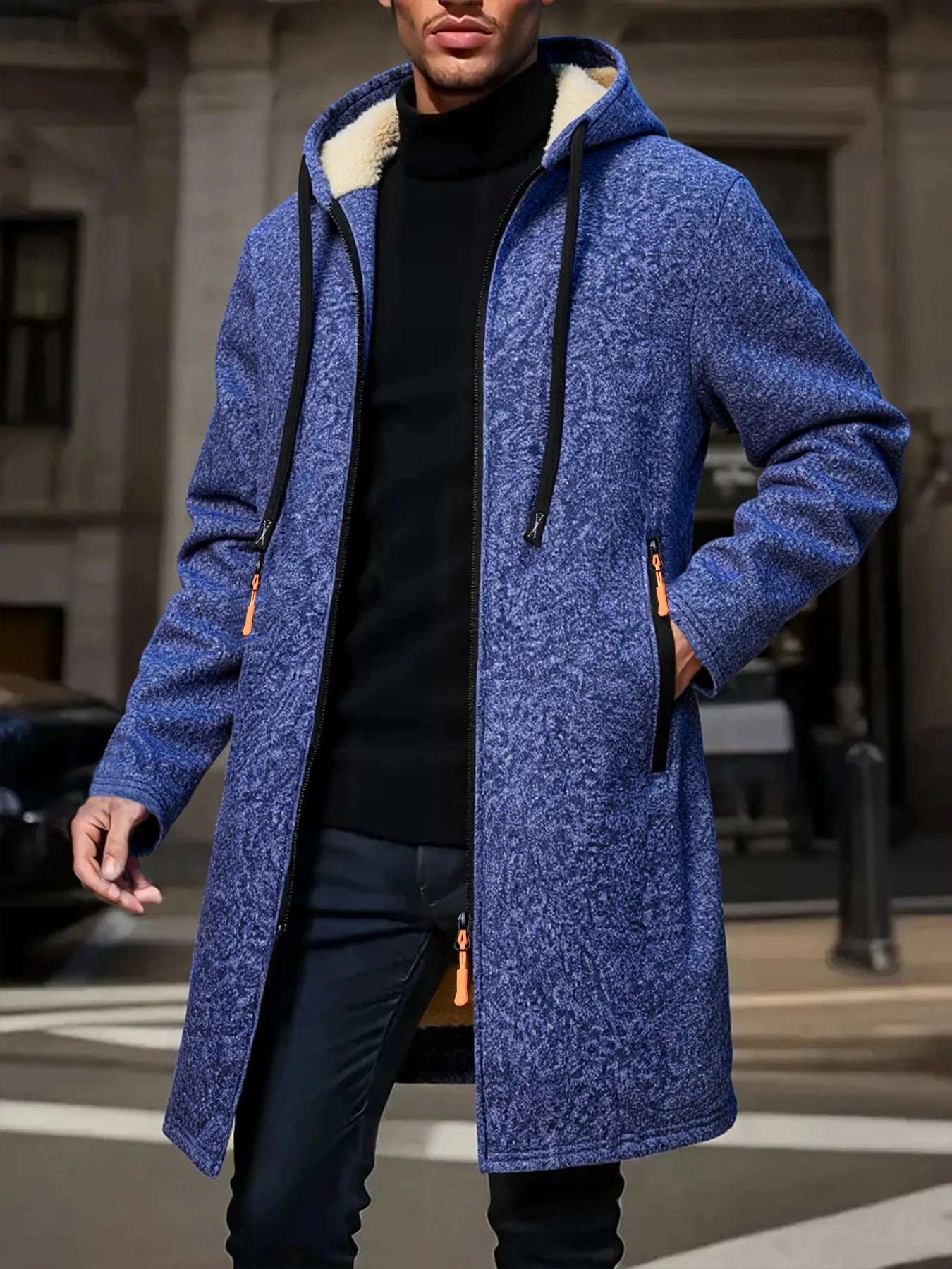 M&T Wear - Winter Men's Long Overcoat Jackets Casual Hooded Cardigans Men Outwear Liner Thickened Warm Hoodies Oversize Winter Top Jacket