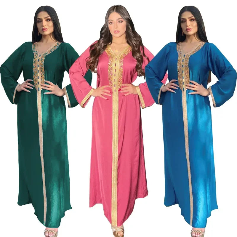 M&T Wear - Eid Ramadan Mubarak Diamond Abaya Dress