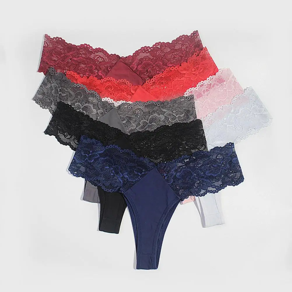 M&T Wear - Women Briefs Underwear Underpants Lightweight See-through Sexy Perspective Mid Waist Lady Panties