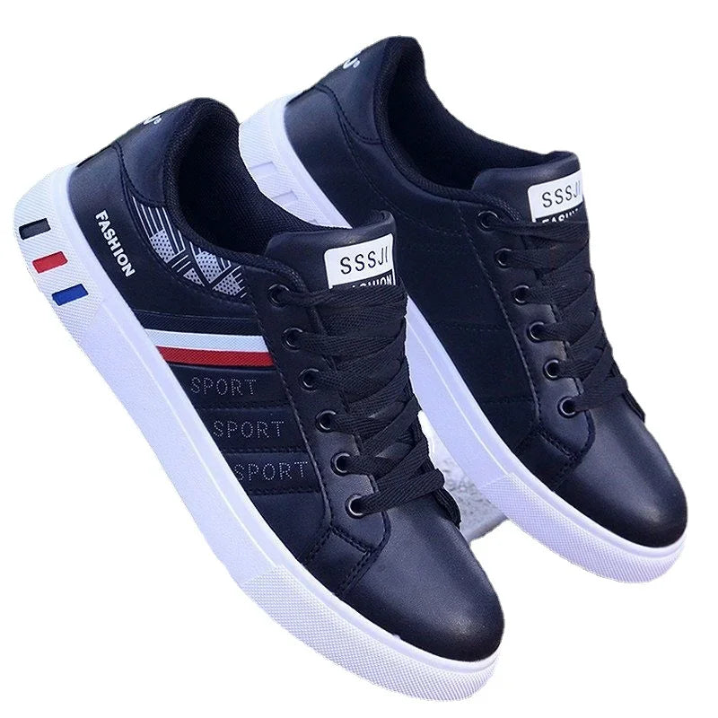 M&T Wear - Men Sneakers Casual Shoes Men Flats Zapatillas Hombre Lightweight Pu Leather Breathable Shoe Mens White Sports Tenis Shoes