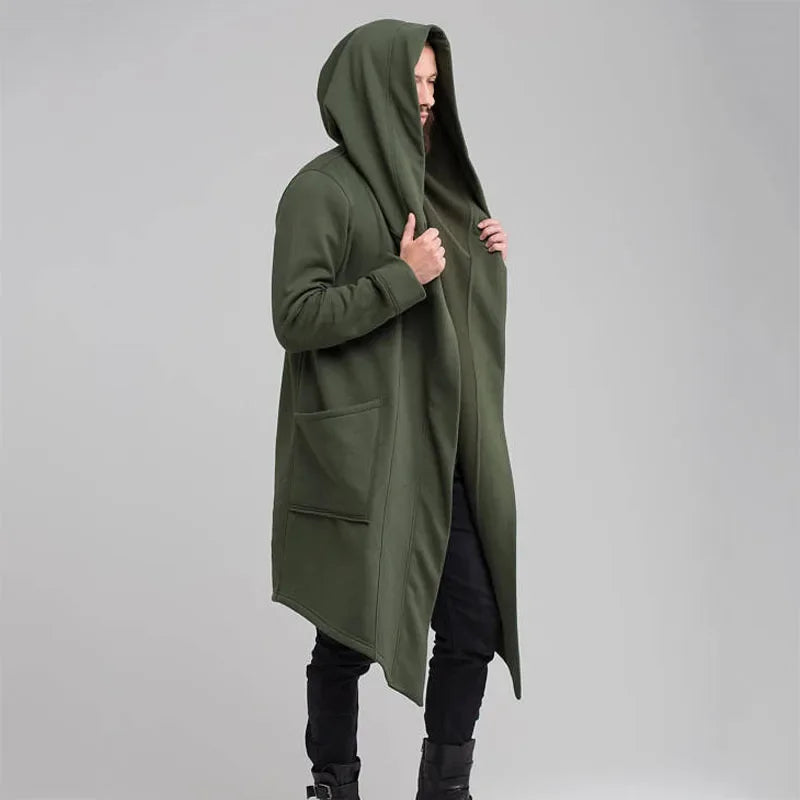 Oversized Hooded Cardigan Jacket - Unisex Spring Warm Coat, Solid Color Hoodie for Men & Women