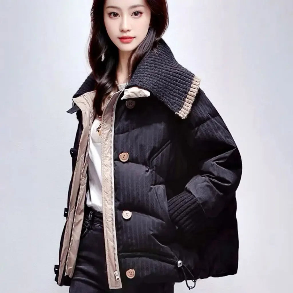 M&T Wear - Quilted Jackets Zip-up Padded Cotton Coats for Women Short Warm Winter on Sale Loose Casual Parkas Woman Great Clothes 2024 Hot
